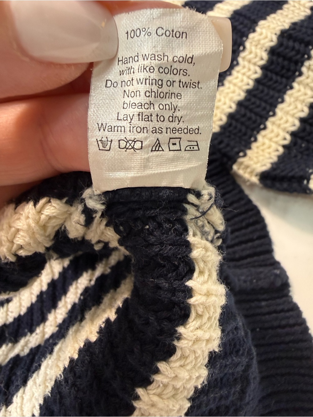 J. Crew 100% Cotton Knit Striped Crew Sweater - Picture 6 of 7